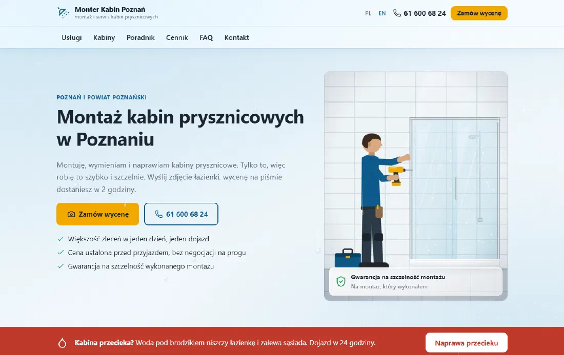 Desktop view: Simple websites